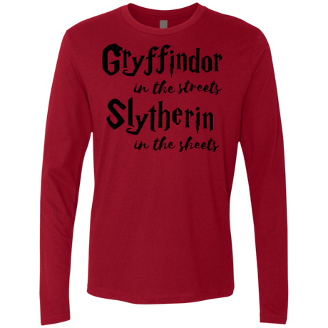 T-Shirts Cardinal / Small Gryffindor Streets Men's Premium Long Sleeve