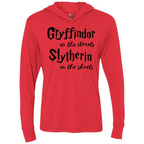 T-Shirts Vintage Red / X-Small Gryffindor Streets Triblend Long Sleeve Hoodie Tee