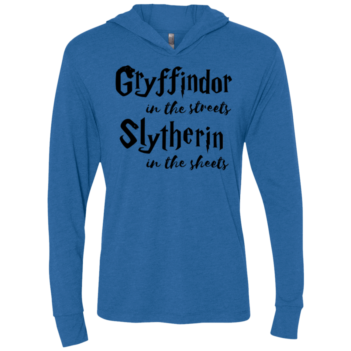 T-Shirts Vintage Royal / X-Small Gryffindor Streets Triblend Long Sleeve Hoodie Tee