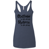 T-Shirts Vintage Navy / X-Small Gryffindor Streets Women's Triblend Racerback Tank