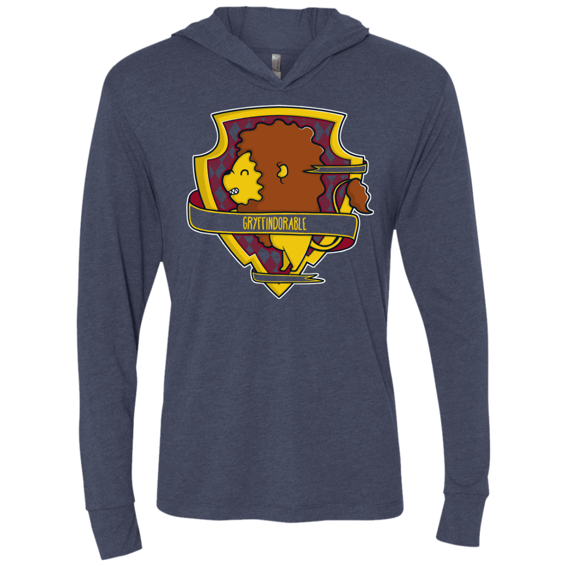 T-Shirts Vintage Navy / X-Small Gryffindorable Triblend Long Sleeve Hoodie Tee
