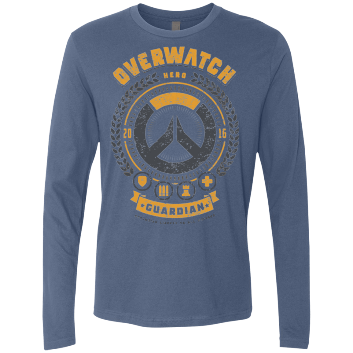 T-Shirts Indigo / Small Guardian Hero Men's Premium Long Sleeve
