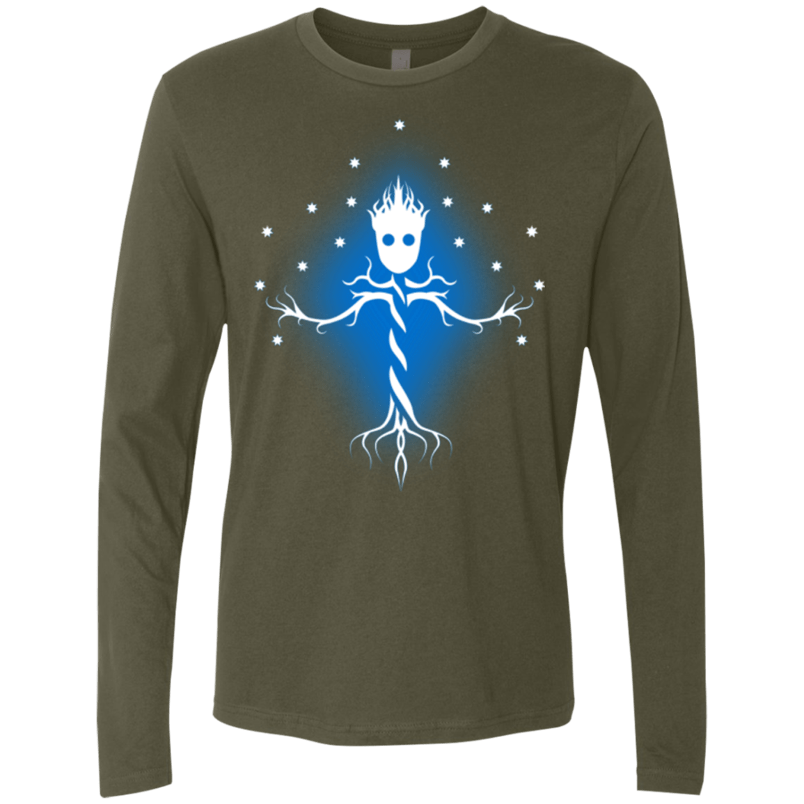 T-Shirts Military Green / Small Guardian Tree of The Galaxy Men's Premium Long Sleeve