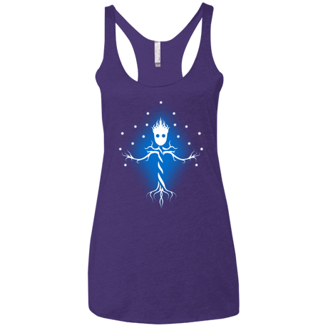 T-Shirts Purple / X-Small Guardian Tree of The Galaxy Women's Triblend Racerback Tank