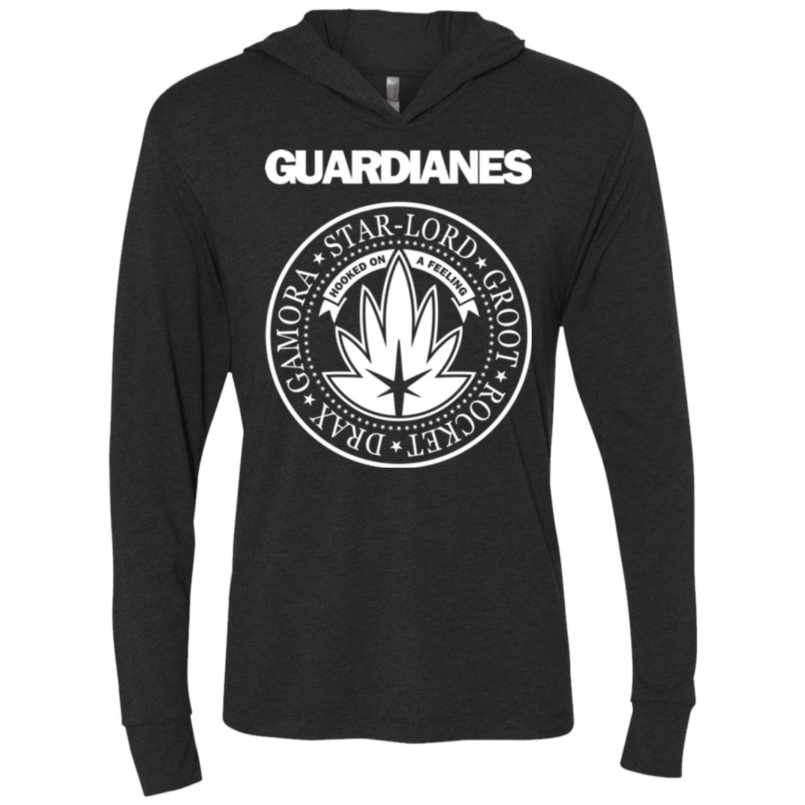 T-Shirts Vintage Black / X-Small Guardianes Triblend Long Sleeve Hoodie Tee