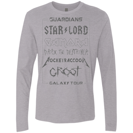 T-Shirts Heather Grey / Small Guardians Galaxy Tour Grunge Men's Premium Long Sleeve