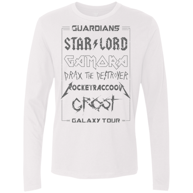 T-Shirts White / Small Guardians Galaxy Tour Grunge Men's Premium Long Sleeve