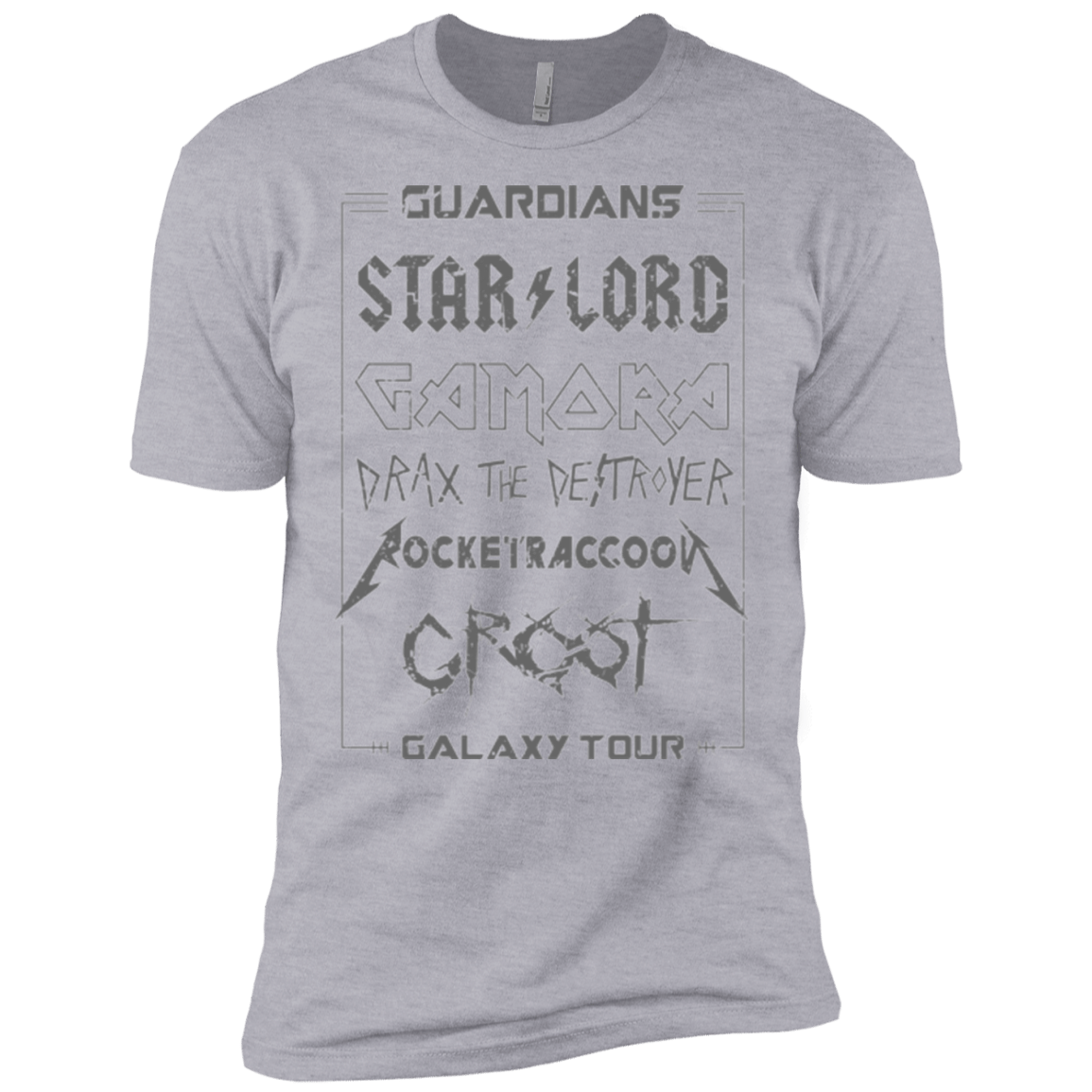 T-Shirts Heather Grey / X-Small Guardians Galaxy Tour Grunge Men's Premium T-Shirt