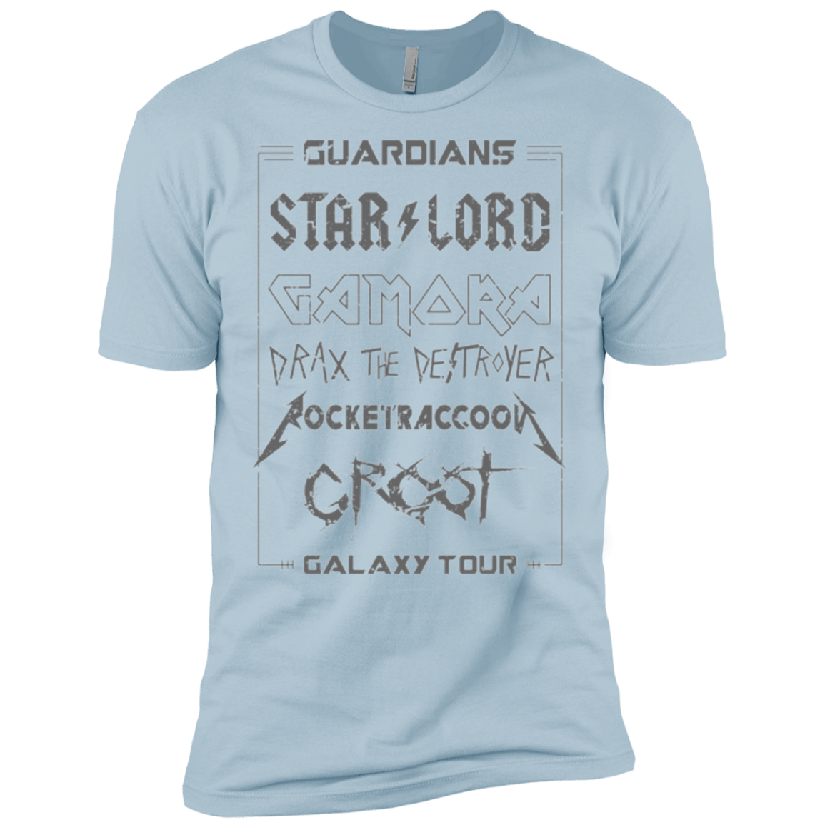 T-Shirts Light Blue / X-Small Guardians Galaxy Tour Grunge Men's Premium T-Shirt