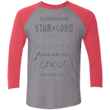 T-Shirts Premium Heather/ Vintage Red / X-Small Guardians Galaxy Tour Grunge Men's Triblend 3/4 Sleeve