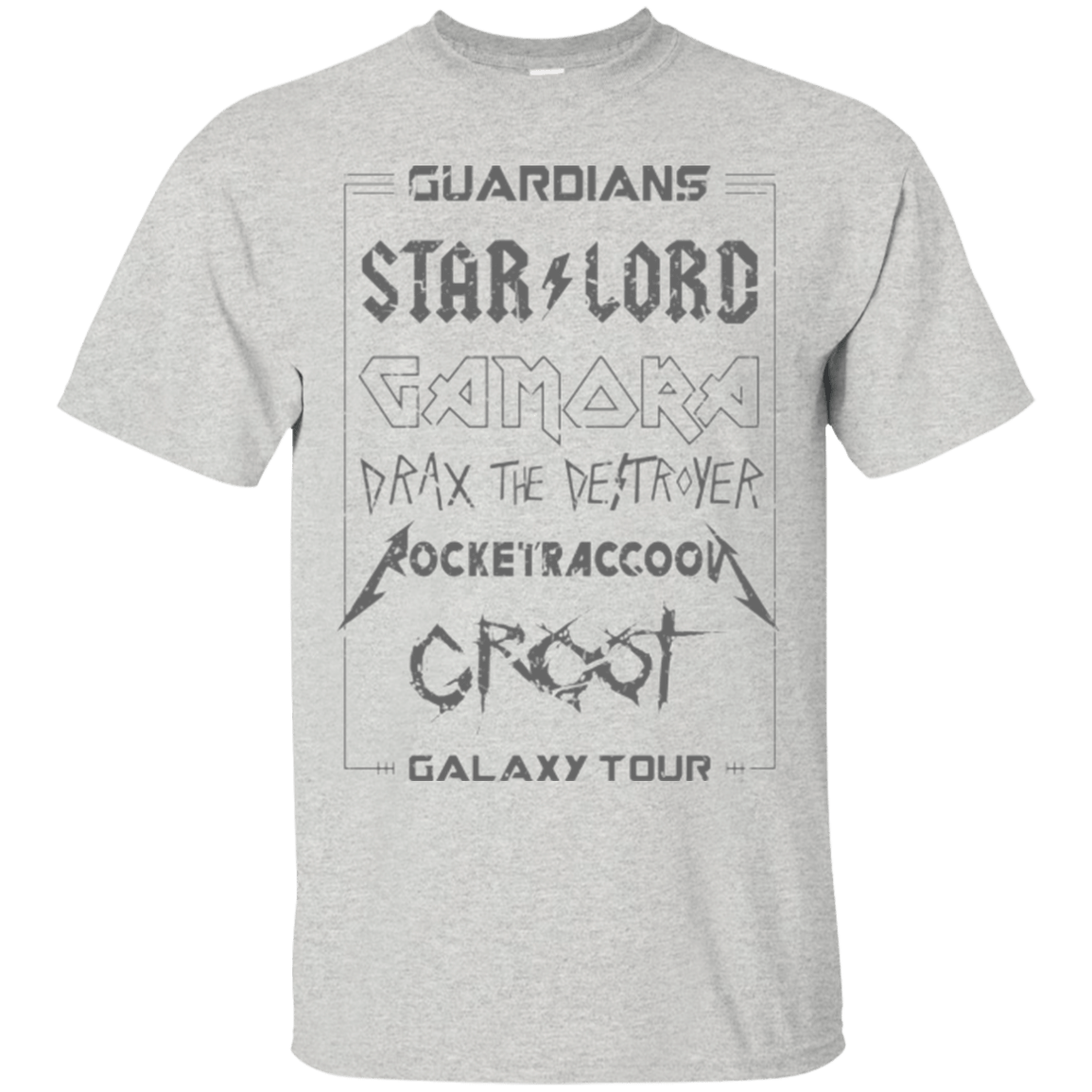 T-Shirts Ash / Small Guardians Galaxy Tour Grunge T-Shirt