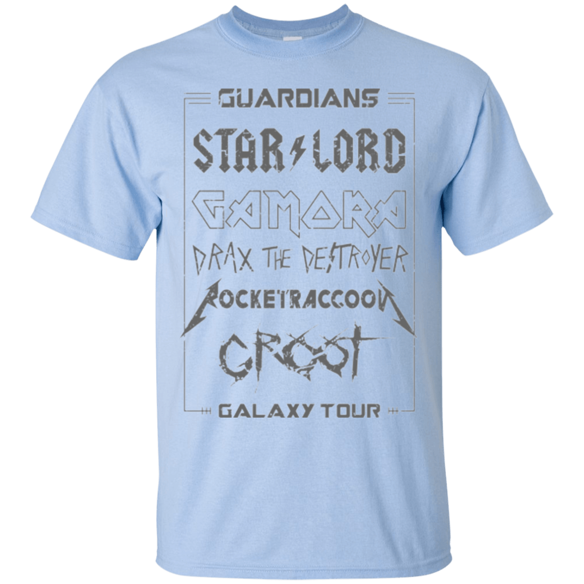 T-Shirts Light Blue / Small Guardians Galaxy Tour Grunge T-Shirt