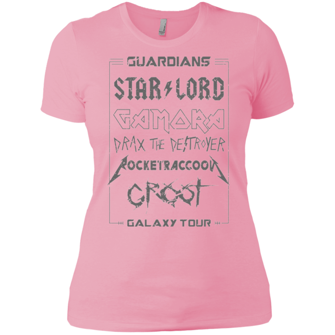 T-Shirts Light Pink / X-Small Guardians Galaxy Tour Grunge Women's Premium T-Shirt