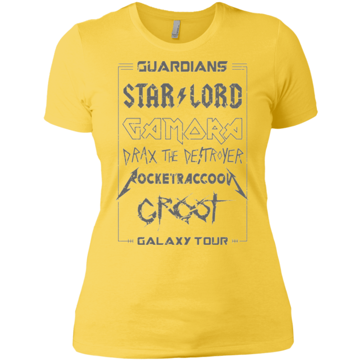T-Shirts Vibrant Yellow / X-Small Guardians Galaxy Tour Grunge Women's Premium T-Shirt