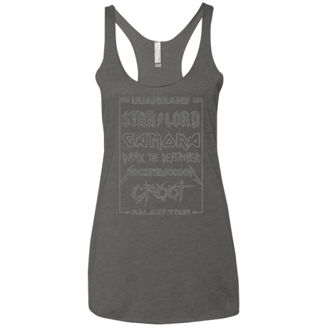 T-Shirts Premium Heather / X-Small Guardians Galaxy Tour Grunge Women's Triblend Racerback Tank
