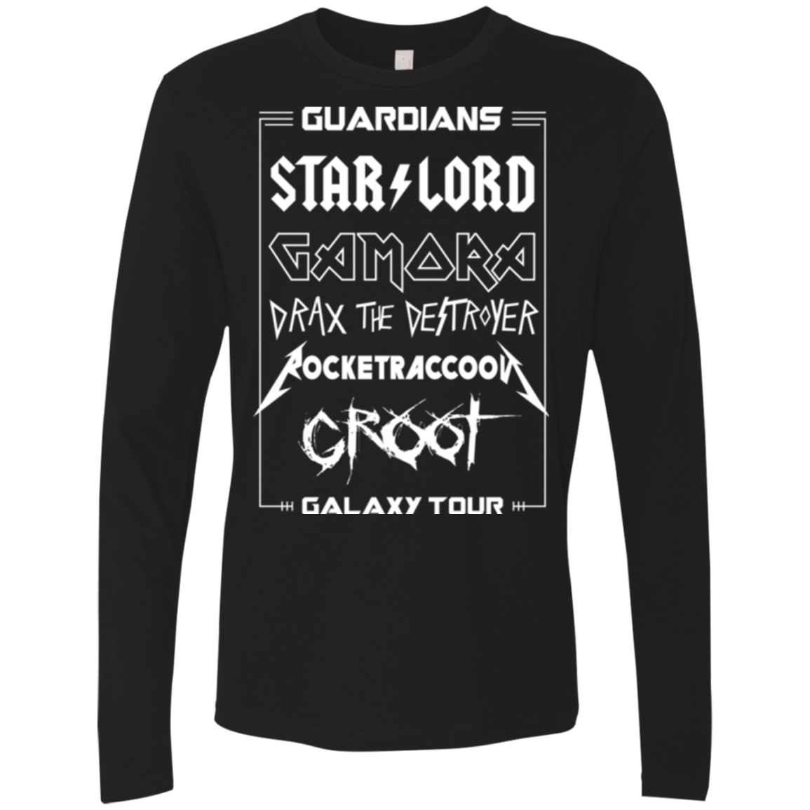 T-Shirts Black / Small Guardians Galaxy Tour Men's Premium Long Sleeve