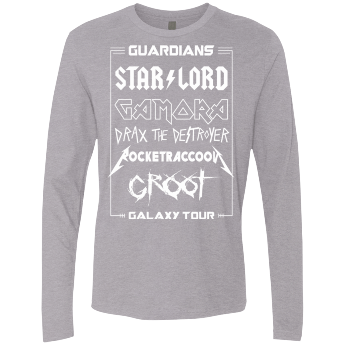 T-Shirts Heather Grey / Small Guardians Galaxy Tour Men's Premium Long Sleeve