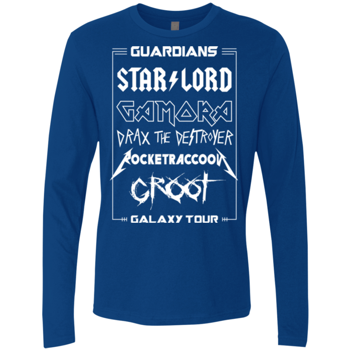 T-Shirts Royal / Small Guardians Galaxy Tour Men's Premium Long Sleeve