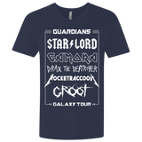T-Shirts Midnight Navy / X-Small Guardians Galaxy Tour Men's Premium V-Neck