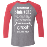 T-Shirts Premium Heather/ Vintage Red / X-Small Guardians Galaxy Tour Men's Triblend 3/4 Sleeve
