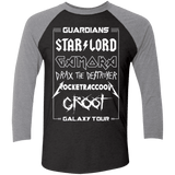 T-Shirts Vintage Black/Premium Heather / X-Small Guardians Galaxy Tour Men's Triblend 3/4 Sleeve