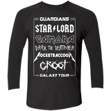 T-Shirts Vintage Black/Vintage Black / X-Small Guardians Galaxy Tour Men's Triblend 3/4 Sleeve