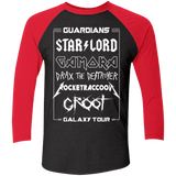 T-Shirts Vintage Black/Vintage Red / X-Small Guardians Galaxy Tour Men's Triblend 3/4 Sleeve
