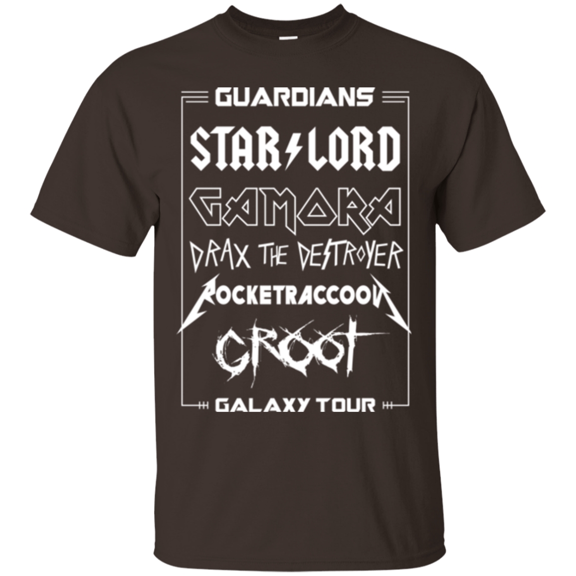 T-Shirts Dark Chocolate / Small Guardians Galaxy Tour T-Shirt