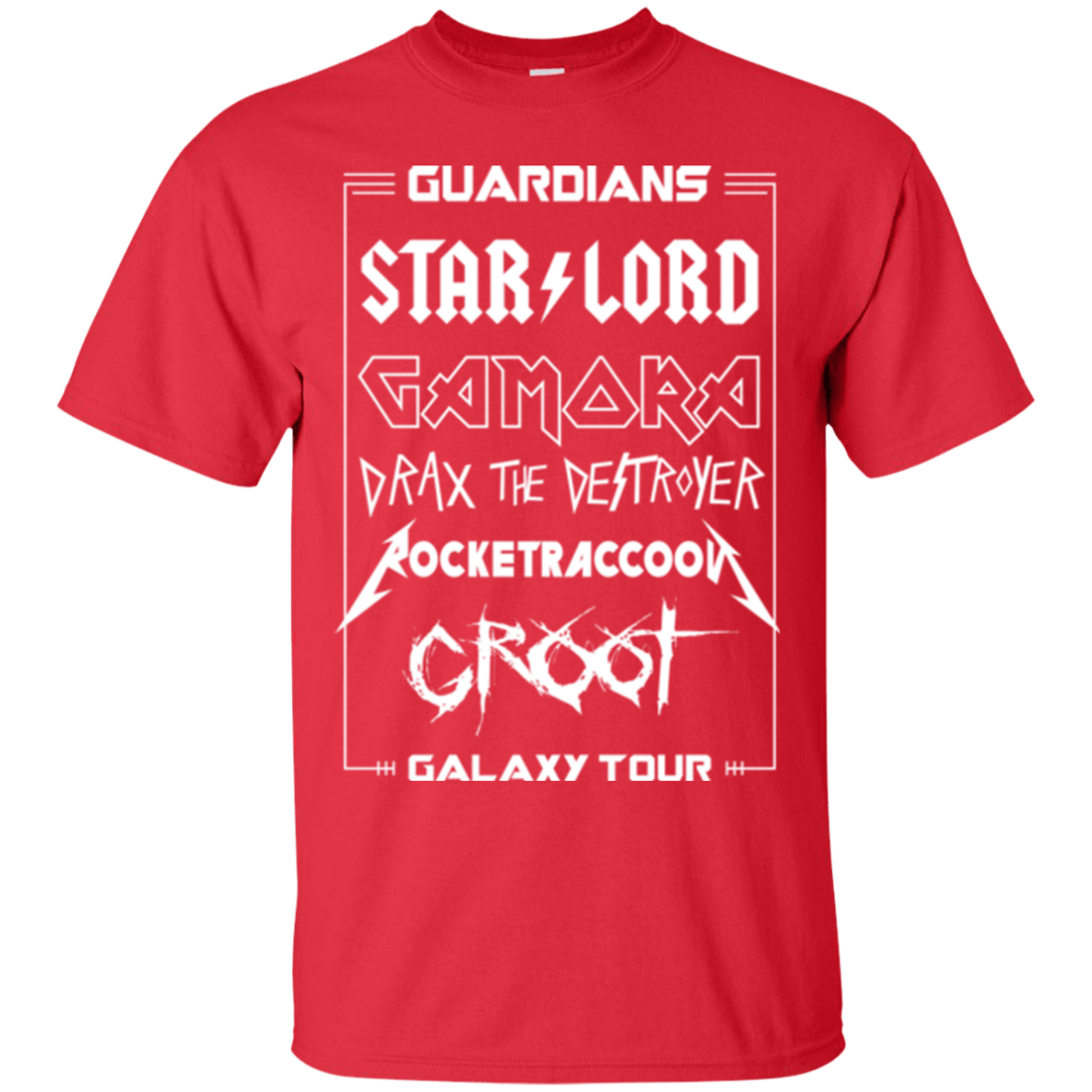 T-Shirts Red / Small Guardians Galaxy Tour T-Shirt