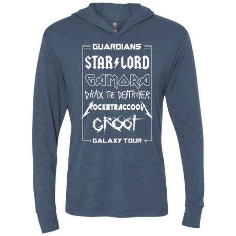 T-Shirts Indigo / X-Small Guardians Galaxy Tour Triblend Long Sleeve Hoodie Tee