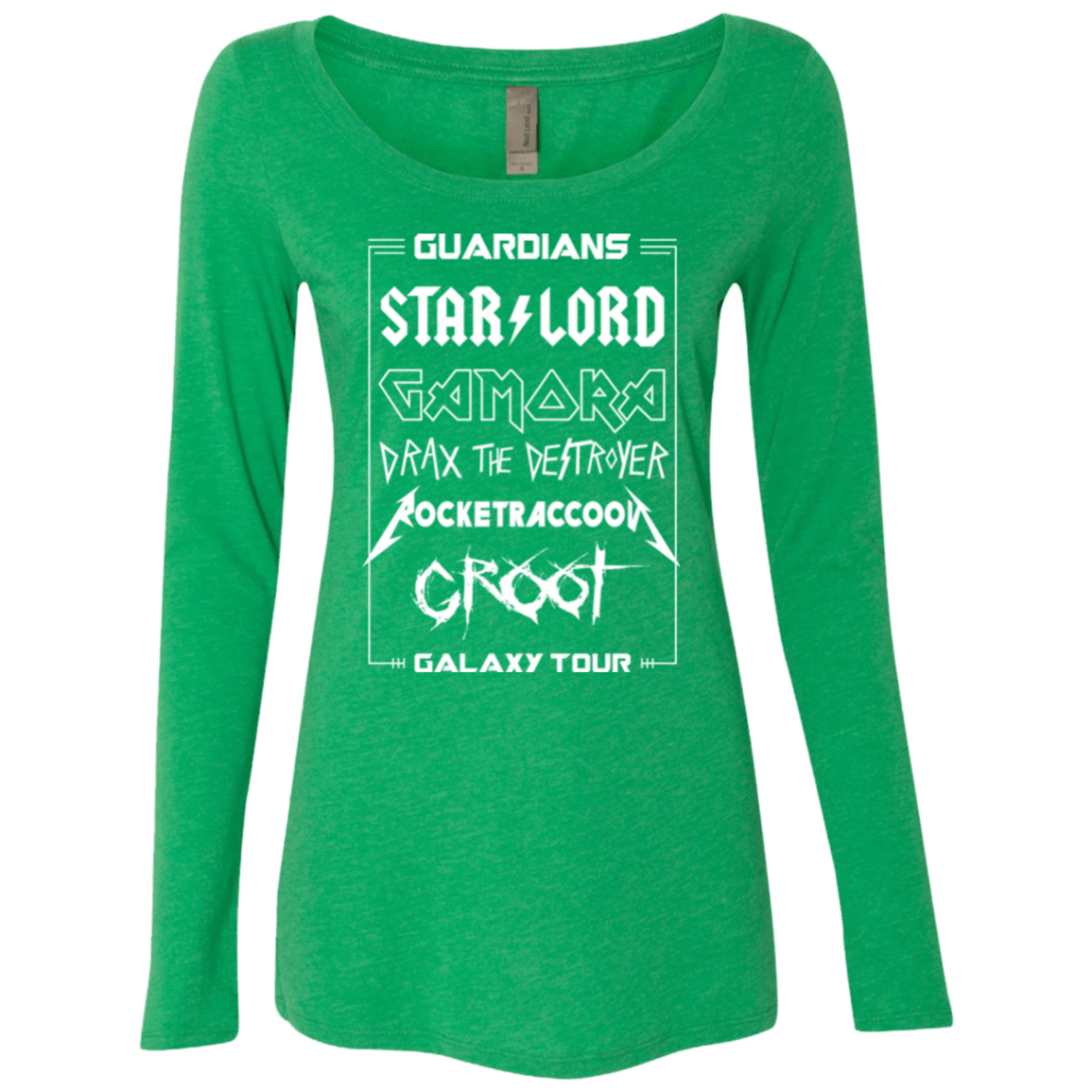 T-Shirts Envy / Small Guardians Galaxy Tour Women's Triblend Long Sleeve Shirt