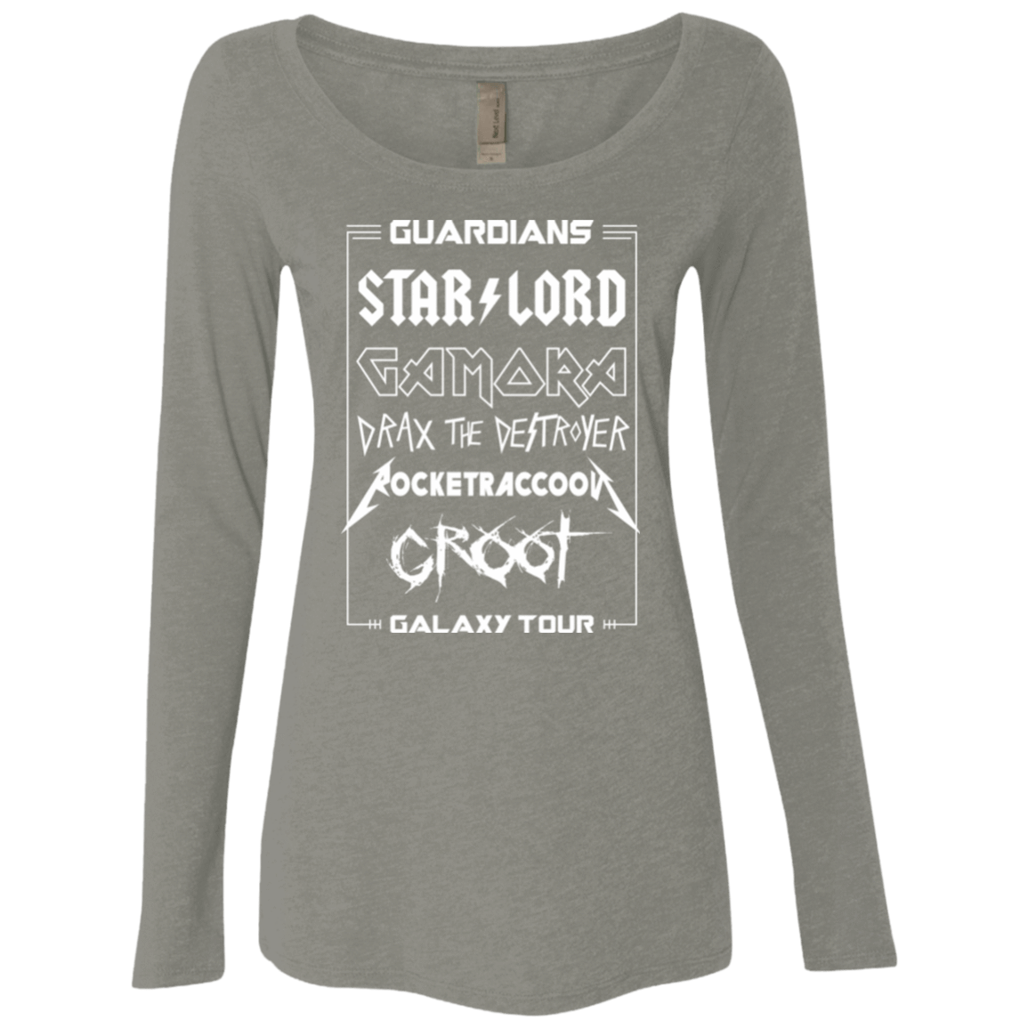 T-Shirts Venetian Grey / Small Guardians Galaxy Tour Women's Triblend Long Sleeve Shirt