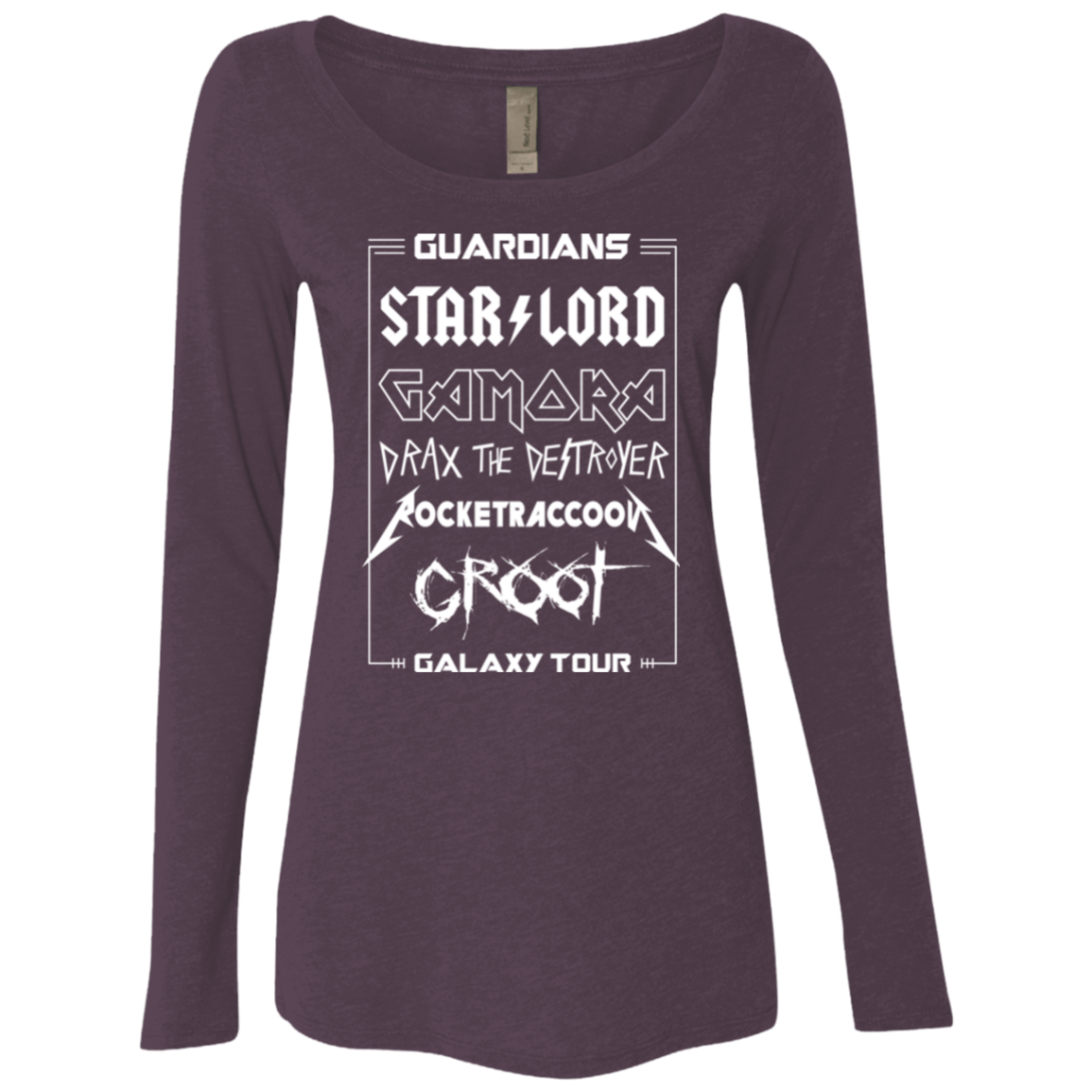 T-Shirts Vintage Purple / Small Guardians Galaxy Tour Women's Triblend Long Sleeve Shirt