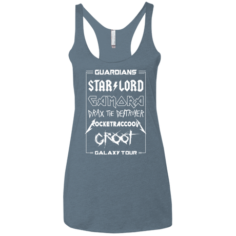 T-Shirts Indigo / X-Small Guardians Galaxy Tour Women's Triblend Racerback Tank