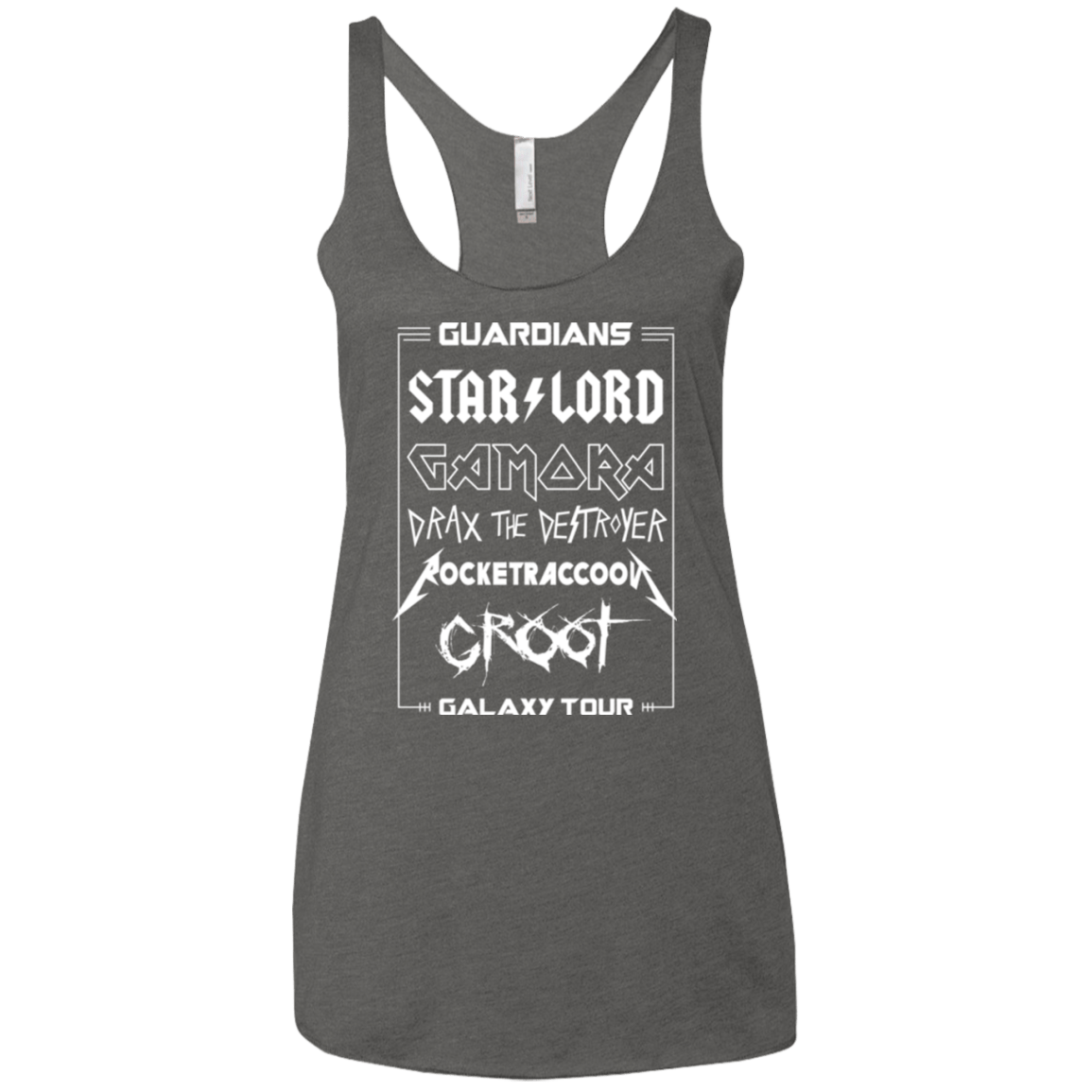 T-Shirts Premium Heather / X-Small Guardians Galaxy Tour Women's Triblend Racerback Tank