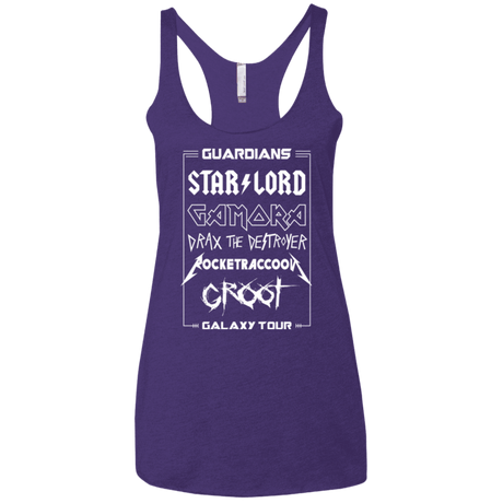 T-Shirts Purple / X-Small Guardians Galaxy Tour Women's Triblend Racerback Tank