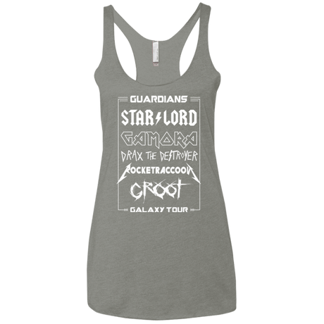 T-Shirts Venetian Grey / X-Small Guardians Galaxy Tour Women's Triblend Racerback Tank