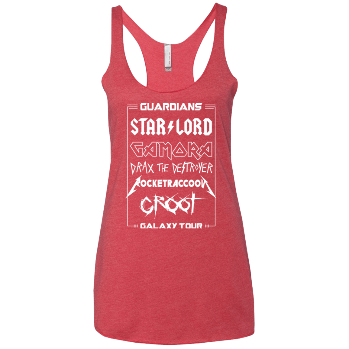 T-Shirts Vintage Red / X-Small Guardians Galaxy Tour Women's Triblend Racerback Tank