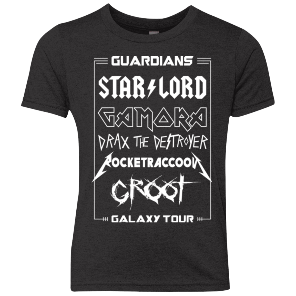 T-Shirts Vintage Black / YXS Guardians Galaxy Tour Youth Triblend T-Shirt