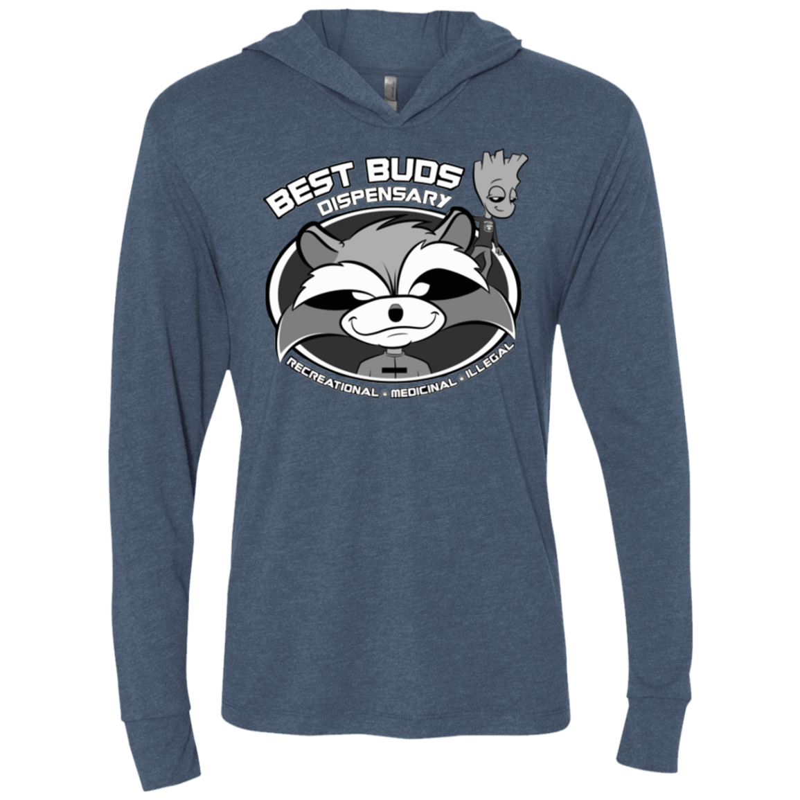 T-Shirts Indigo / X-Small Guardians Of The Greenery Triblend Long Sleeve Hoodie Tee