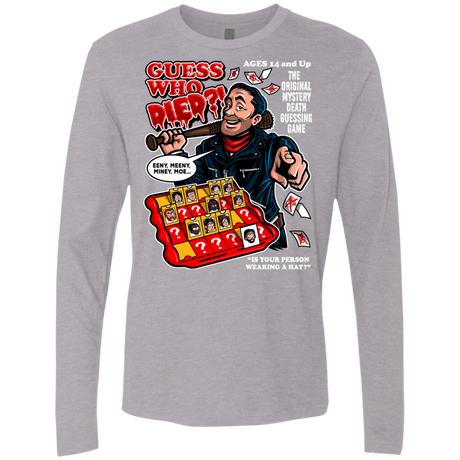 T-Shirts Heather Grey / Small Guess who Died Men's Premium Long Sleeve