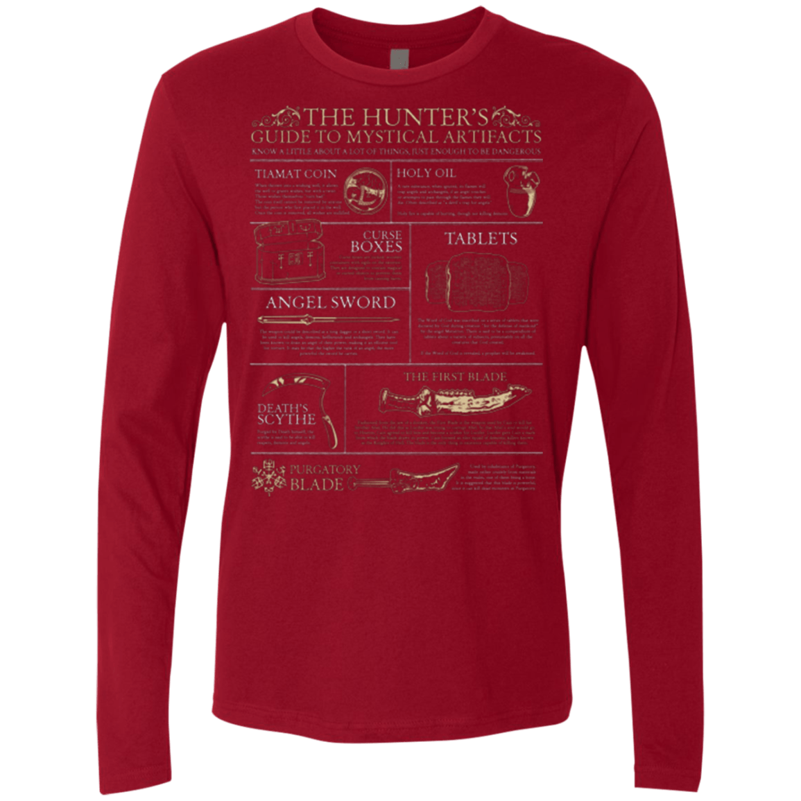T-Shirts Cardinal / Small Guide To Mystical Artifacts Men's Premium Long Sleeve