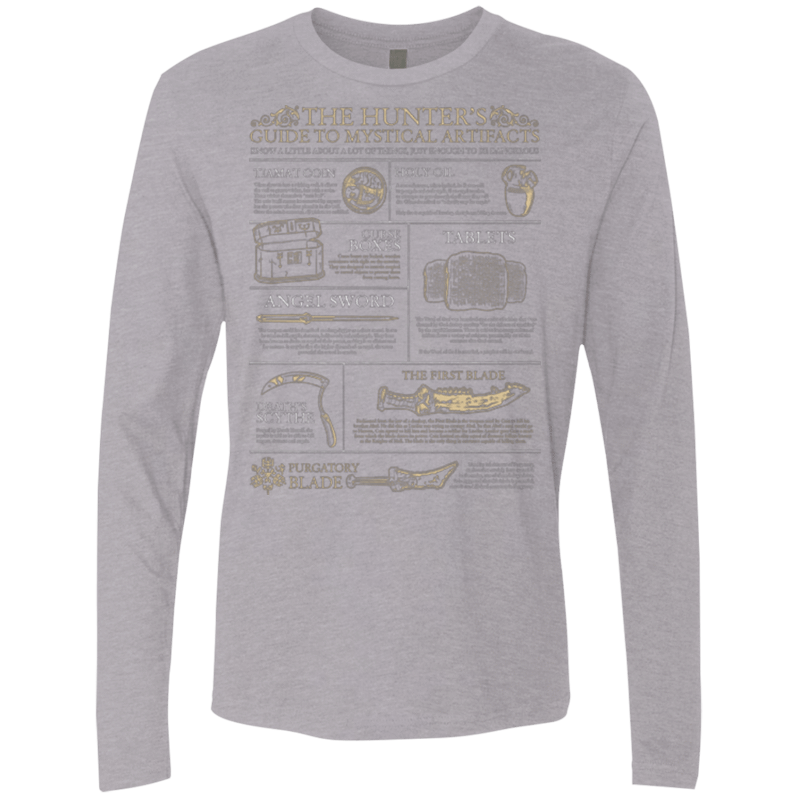 T-Shirts Heather Grey / Small Guide To Mystical Artifacts Men's Premium Long Sleeve