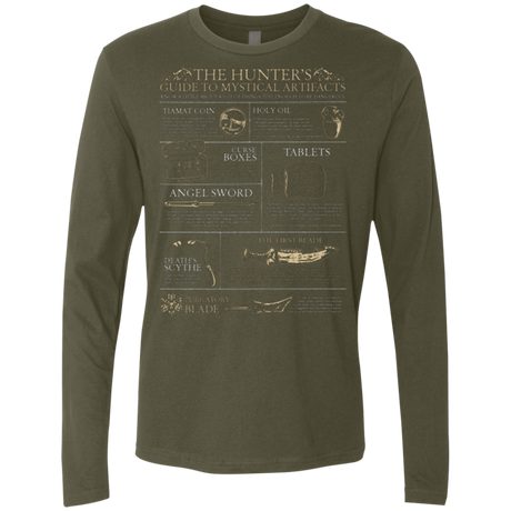 T-Shirts Military Green / Small Guide To Mystical Artifacts Men's Premium Long Sleeve