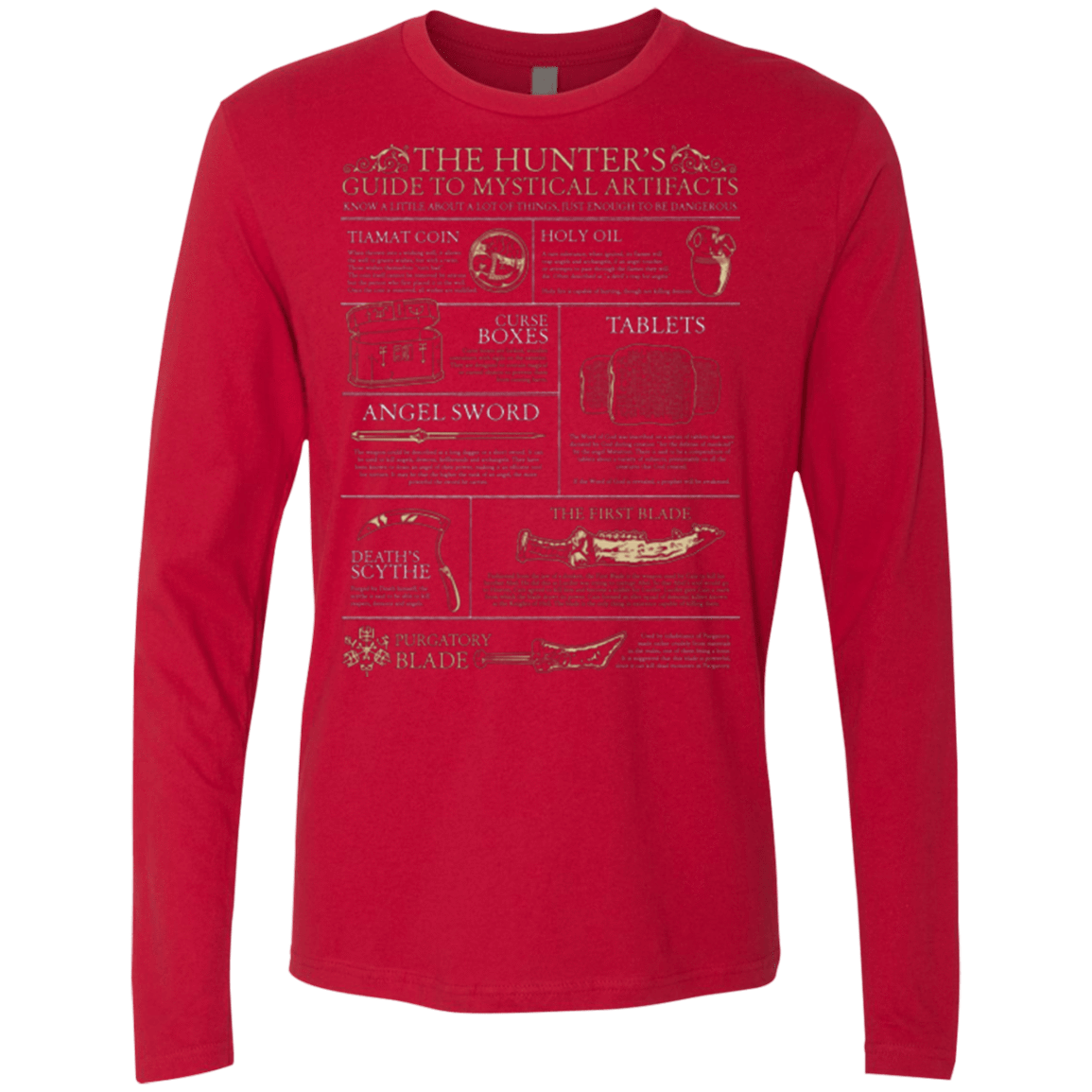 T-Shirts Red / Small Guide To Mystical Artifacts Men's Premium Long Sleeve