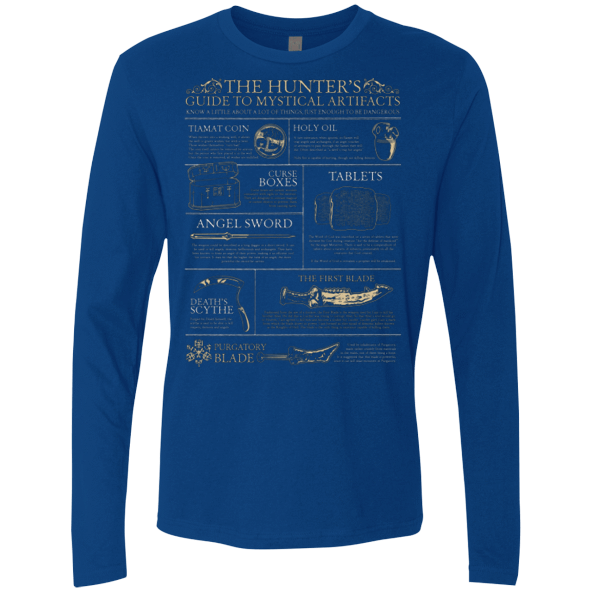 T-Shirts Royal / Small Guide To Mystical Artifacts Men's Premium Long Sleeve