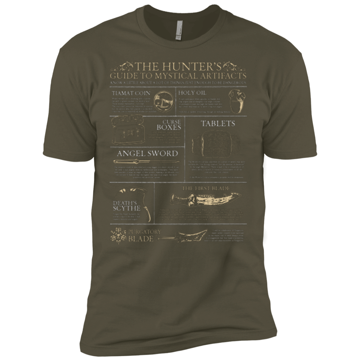 T-Shirts Military Green / X-Small Guide To Mystical Artifacts Men's Premium T-Shirt