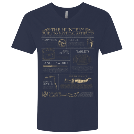 T-Shirts Midnight Navy / X-Small Guide To Mystical Artifacts Men's Premium V-Neck
