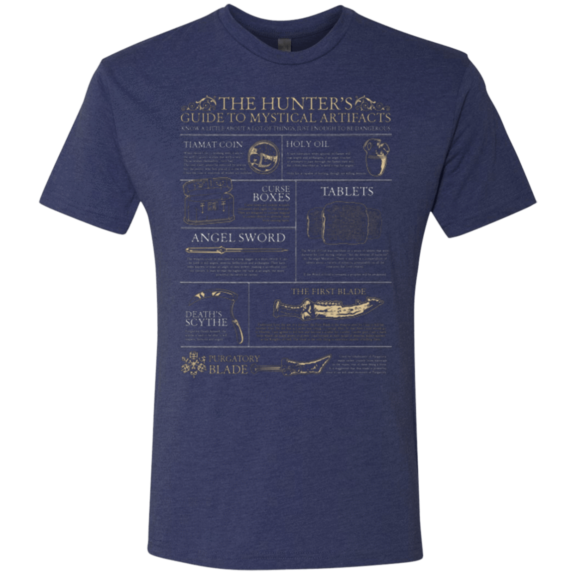 T-Shirts Vintage Navy / Small Guide To Mystical Artifacts Men's Triblend T-Shirt