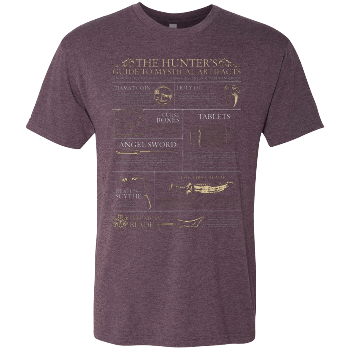 T-Shirts Vintage Purple / Small Guide To Mystical Artifacts Men's Triblend T-Shirt